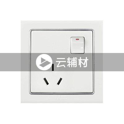 AN228 一位三极带开关插座 16A (白色)