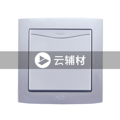 AS135-S一位双控带装饰线开关 （银色）10AX