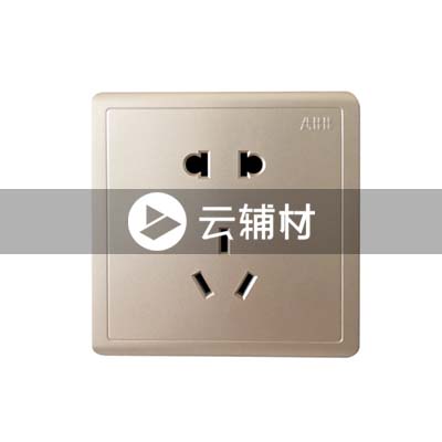 AQ205-CG二位二三极插座 10A，金色