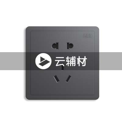 AQ205-EG二位二三极插座 10A，灰色