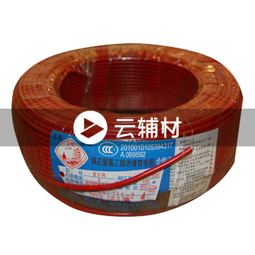 武汉二厂BVR4.0^电线 红100米