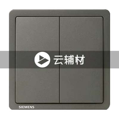西门子致琦月银灰10AX 二位中途开关
