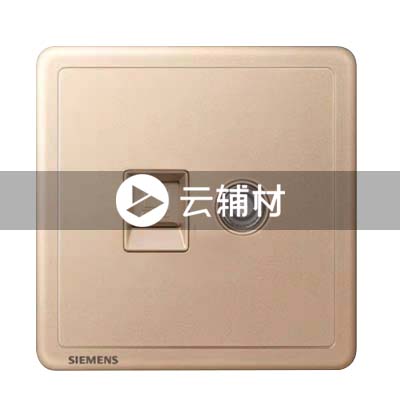 西门子致琦日耀金一位电视 + 一位电脑插座CAT5E