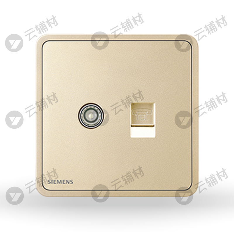 西门子睿绎星辉银电视+电话插座